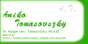 aniko tomasovszky business card